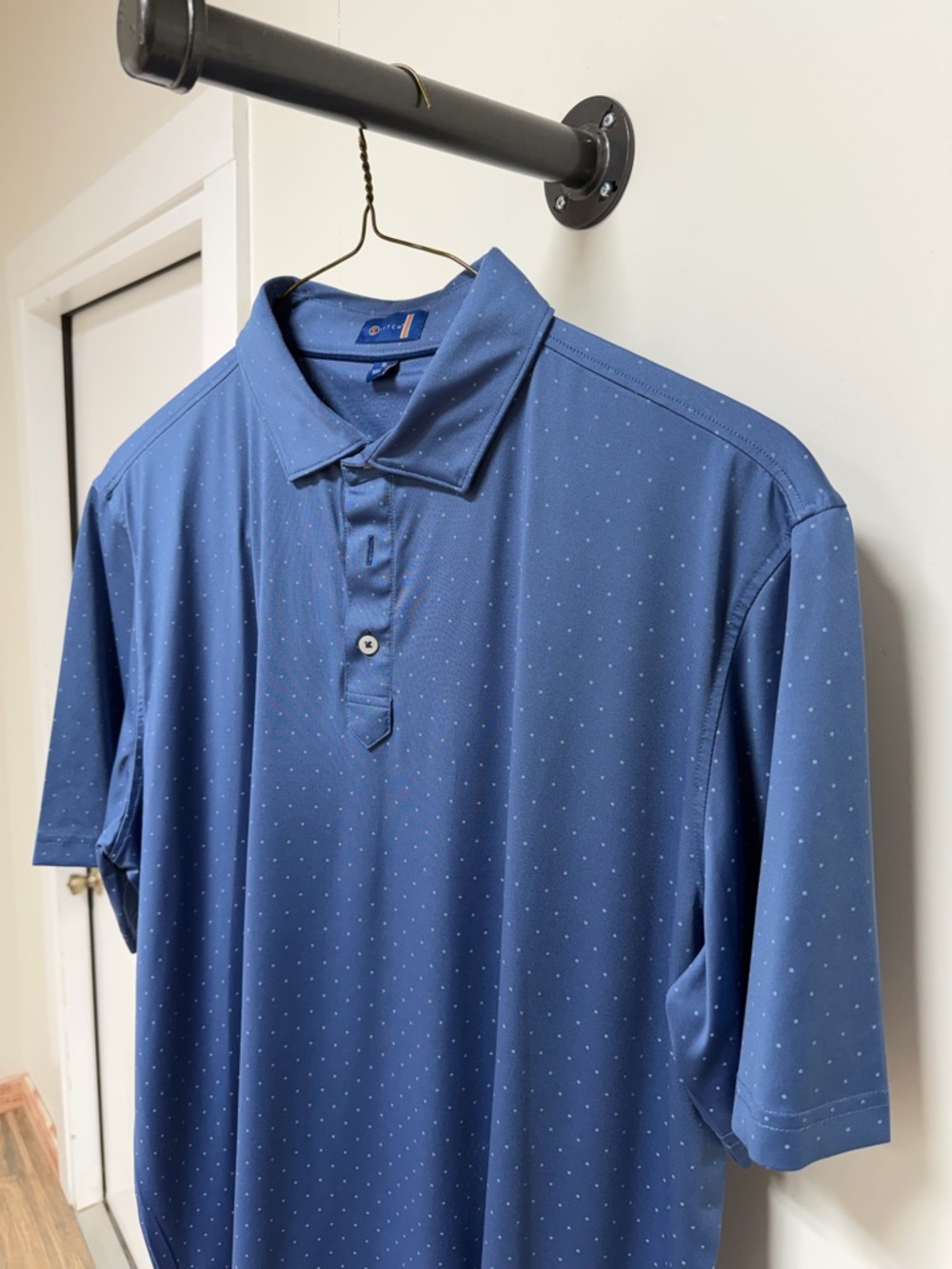 Men's Stitch Fix Blue Dotted Polo Shirt